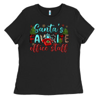 Black santa s favorite office staff Ladies Tee - JahusDesignShop