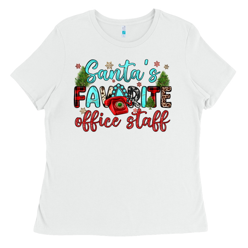 Santa S Favorite Office Staff Ladies Tee by JahusDesignShop | Teevron