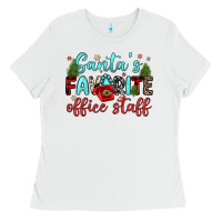 White santa s favorite office staff Ladies Tee - JahusDesignShop