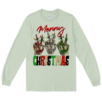 Matcha Merry Christmas skeleton hands Long Sleeve Tee - NancyCooperArtShop