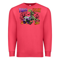 Cardinal trick or treat with monster truck and t rex Premium Sweatshirt - CowGirlArtShop
