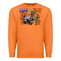 Carrot trick or treat with monster truck and t rex Premium Sweatshirt - CowGirlArtShop