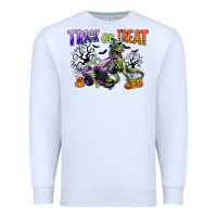 Trick Or Treat With Monster Truck And T Rex Premium Sweatshirt | Teevron