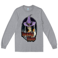 Heather Grey spooky vibes Long Sleeve Tee - JahusDesignShop