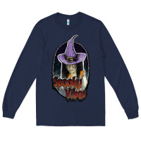 Navy spooky vibes Long Sleeve Tee - JahusDesignShop