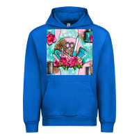 Nail Tools And Polish With Flowers And Tooled Leather Seamless Pattern Urban Hoodie | Teevron