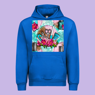 Nail Tools And Polish With Flowers And Tooled Leather Seamless Pattern Urban Hoodie Designed By Bundleandbundleshop