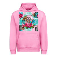 Fuchsia Pink nail tools and polish with flowers and tooled leather seamless pattern Urban Hoodie - BundleAndBundleShop