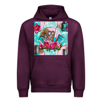 Mauve Wine nail tools and polish with flowers and tooled leather seamless pattern Urban Hoodie - BundleAndBundleShop