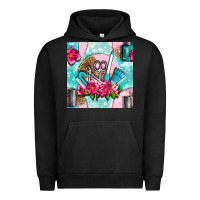 Pigment Black nail tools and polish with flowers and tooled leather seamless pattern Urban Hoodie - BundleAndBundleShop