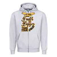 Heather Grey Let your Faith Be Bigger than your fear Zipper Hoodie - Bettercallsaul