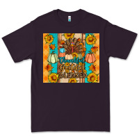 Plum Thankful grateful blessed Premium Tee - Artiststas