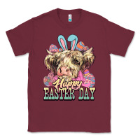 Burgundy Easter Day Cow Classic Tee - NancyCooperArtShop