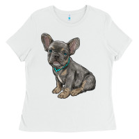 White french bulldog Ladies Tee - RanaPortraitStore