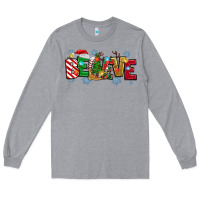 Heather Grey Christmas Believe Long Sleeve Tee - MaliasSmallBusiness