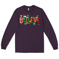Plum Christmas Believe Long Sleeve Tee - MaliasSmallBusiness