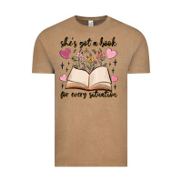 Vintage Coffee she's got a book for every situation Vintage Tee - MaliasSmallBusiness