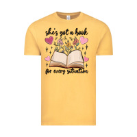Vintage Mustard she's got a book for every situation Vintage Tee - MaliasSmallBusiness