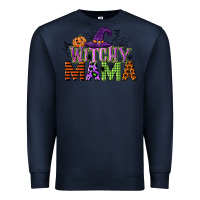 Navy witchy mama Premium Sweatshirt - CowGirlArtShop