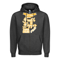 Charcoal Heather Let Your Faith Be Bigger Than Your Fear Zipper Hoodie - Bettercallsaul
