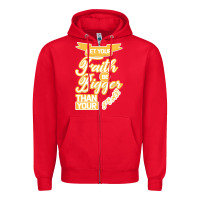 Red Let Your Faith Be Bigger Than Your Fear Zipper Hoodie - Bettercallsaul