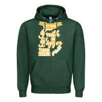 Sports Green Let Your Faith Be Bigger Than Your Fear Zipper Hoodie - Bettercallsaul
