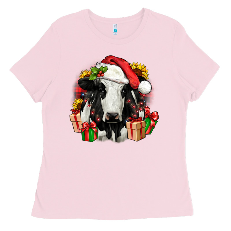 Christmas Holstein Ladies Tee by JahusDesignShop | Teevron