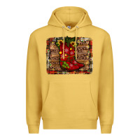 Antique Gold cowboy boots christmas Premium Hoodie - JahusDesignShop