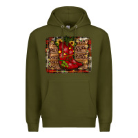 Army Green cowboy boots christmas Premium Hoodie - JahusDesignShop