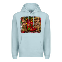 Blue Mist cowboy boots christmas Premium Hoodie - JahusDesignShop