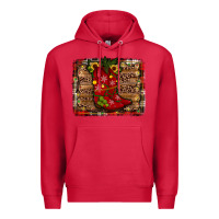 Cardinal cowboy boots christmas Premium Hoodie - JahusDesignShop