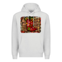 Dove Grey cowboy boots christmas Premium Hoodie - JahusDesignShop