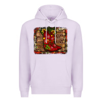 Lilac cowboy boots christmas Premium Hoodie - JahusDesignShop