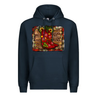 Navy cowboy boots christmas Premium Hoodie - JahusDesignShop
