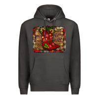 Smoke cowboy boots christmas Premium Hoodie - JahusDesignShop