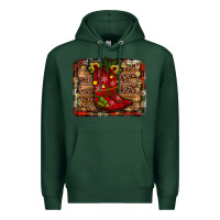 Sports Green cowboy boots christmas Premium Hoodie - JahusDesignShop