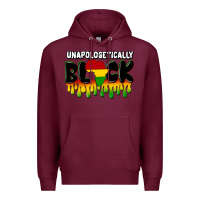 Burgundy unapologetically black Premium Hoodie - CowGirlArtShop