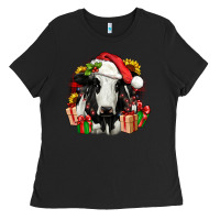 Black christmas holstein Ladies Tee - JahusDesignShop
