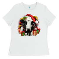White christmas holstein Ladies Tee - JahusDesignShop