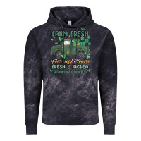 Cloud Black farm fresh four leaf clovers Vintage Hoodie - MaliasSmallBusiness