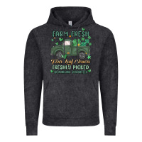 Vintage Black farm fresh four leaf clovers Vintage Hoodie - MaliasSmallBusiness