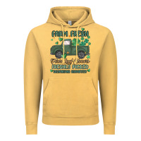 Vintage Mustard farm fresh four leaf clovers Vintage Hoodie - MaliasSmallBusiness