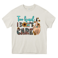 Cream too bad i don't care Heavy Core Tee - JahusDesignShop