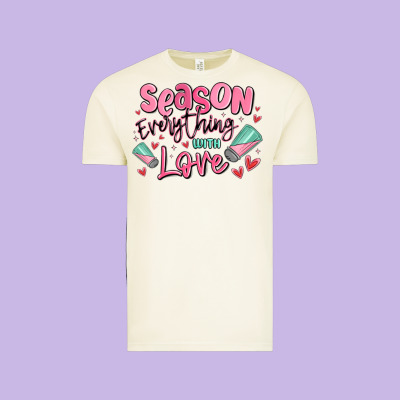 Season Everything With Love Vintage Tee Designed By Maliassmallbusiness