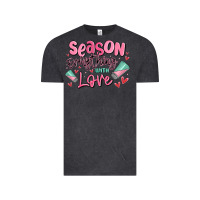 Vintage Black season everything with love Vintage Tee - MaliasSmallBusiness