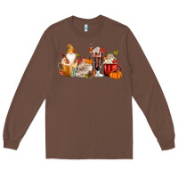 Chestnut Fall Gnome Coffee Cups Long Sleeve Tee - MaliasSmallBusiness