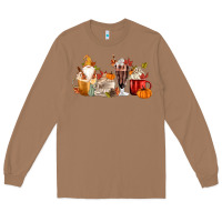Toasted Coconut Fall Gnome Coffee Cups Long Sleeve Tee - MaliasSmallBusiness