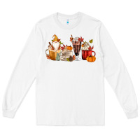 White Fall Gnome Coffee Cups Long Sleeve Tee - MaliasSmallBusiness