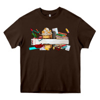 Chocolate Brown preview teachers name Heavy Core Tee - AdoDesignShop