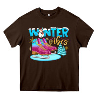 Chocolate Brown winter vibes Heavy Core Tee - BundleAndBundleShop